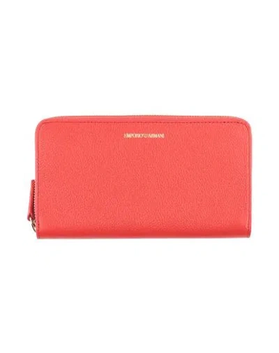 Emporio Armani Woman Wallet Tomato Red Size - Lambskin