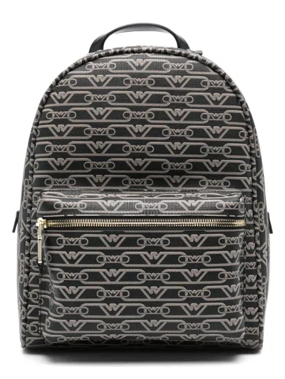 EMPORIO ARMANI WOMEN'S ALLOVER LOGO BACKPACK