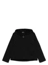Emporio Armani All Over Logo Hooded Sweatshirt In Black