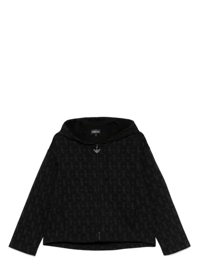 EMPORIO ARMANI WOMEN'S ALLOVER LOGO HOODIE
