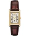 Emporio Armani Women's Brown Leather Strap Watch 25mm In Brown