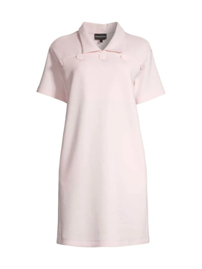 Emporio Armani Women's Button-front Cotton-blend Dress In Orchid
