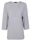 Emporio Armani Round-neck Blouse In Beige