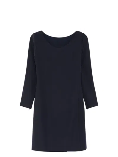 Emporio Armani Blue Cady Mini Dress