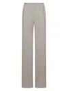 Emporio Armani Cady Texture Palazzo Trousers In Gray