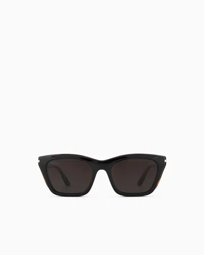 Emporio Armani Women's Cat-eye Sunglasses With Clip-on Lenses In Black