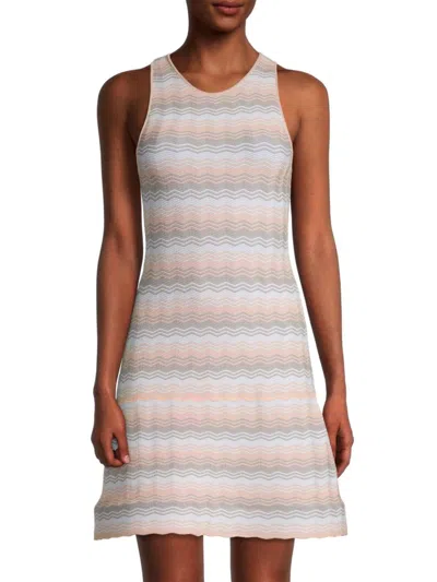 Emporio Armani Women's Chevron Jacquard Mini A-line Dress