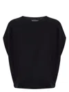 Emporio Armani Cotton Blend Knitted Top In Black