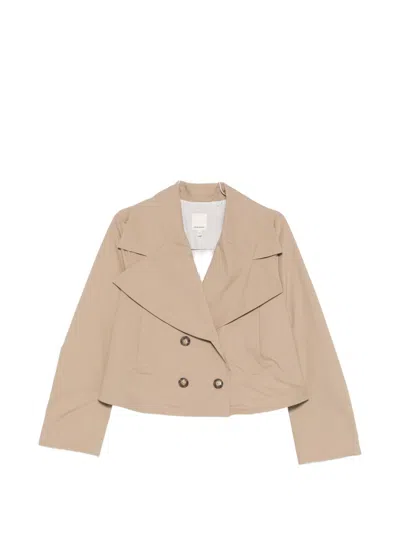Emporio Armani Women's Cotton Double-breasted Jacket In Neutral