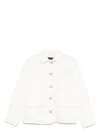 Emporio Armani Cotton Jacket With Collar And Pockets In White