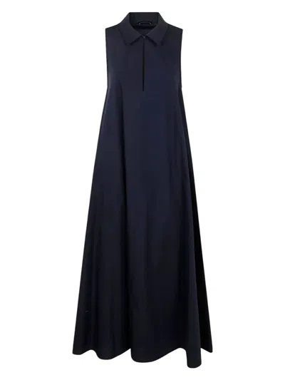 Emporio Armani Women's Cotton Long Dress In Blue