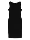 Emporio Armani Cotton Short Dress In Black