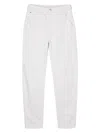 Emporio Armani Asv Slim-cut Trousers In White