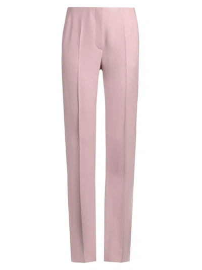Emporio Armani Women's Crepe Cady Straight-leg Trousers In Blush Pink