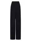 Emporio Armani Crepe Trousers In Black