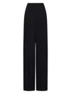 Emporio Armani Crepe Trousers In Black