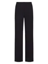Emporio Armani Women's Crepe Wide-leg Trousers In Blue