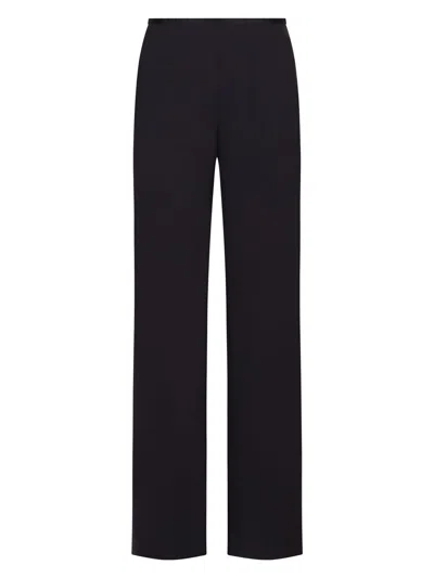 EMPORIO ARMANI WOMEN'S CREPE WIDE-LEG TROUSERS