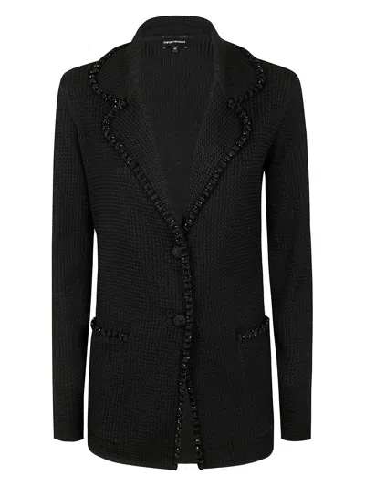 EMPORIO ARMANI WOMEN'S CRYSTAL EMBELLISHED BLAZER