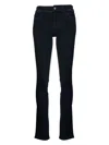 Emporio Armani High-waisted Slim-cut Trousers In Blue