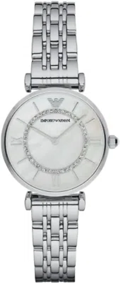 Pre-owned Emporio Armani Women's Dress Watch With Stainless Steel Band
