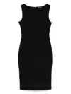 Emporio Armani Cotton Short Dress In Black