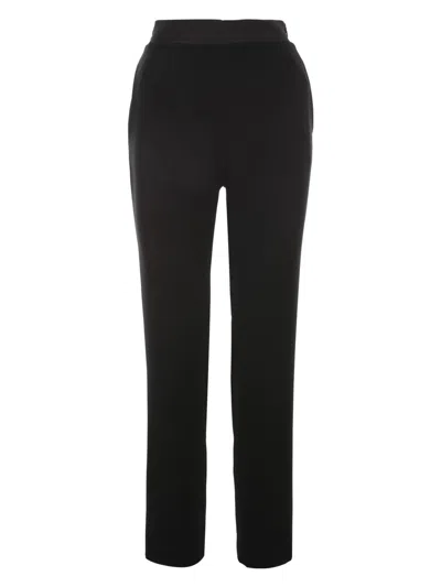 EMPORIO ARMANI WOMEN'S ELASTIC WAISTED TROUSERS WITH SARTIN DETAILS
