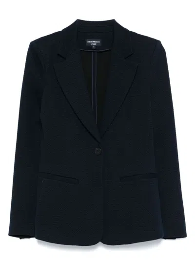EMPORIO ARMANI WOMEN'S ELEGANT SINGLE-BREASTED COTTON BLAZER
