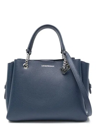 Emporio Armani Women's  Ogo-pendant Tote Bag In Blue