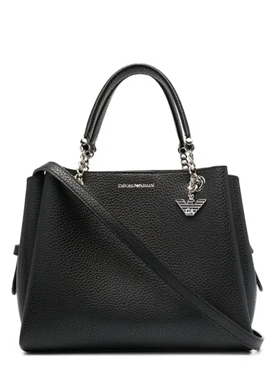Emporio Armani Women's  Pebbled Effect Chain Strap Tote Bag