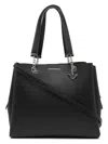 Emporio Armani Pebbled-effect Logo-plaque Tote Bag In Black