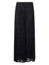 Emporio Armani Pleated Trousers In Technical Georgette In Black