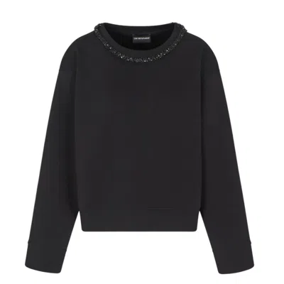 Emporio Armani Women's Hoodies  - Sweatshirt - Black
