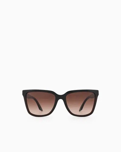 Emporio Armani Women's Irregular-shaped Sunglasses In Black