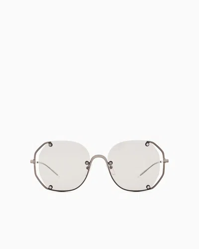 Emporio Armani Women's Irregular-shaped Sunglasses In Metallic