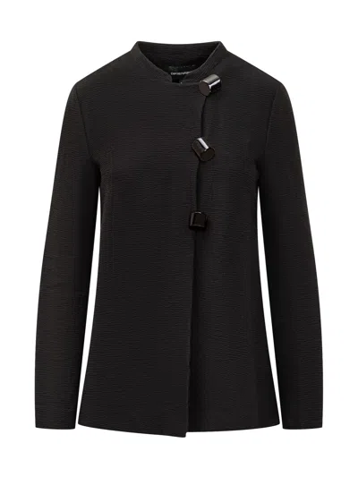 Emporio Armani Women's Jacket With Decorative Buttons In Black