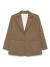 Emporio Armani Notch Lapel Single-breasted Coat With Rear Vents In Gray