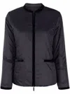 Emporio Armani Nylon Reversible Guru-collared Jacket In Black