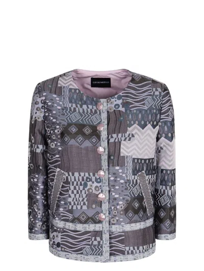 EMPORIO ARMANI WOMEN'S JACQUARD BLAZER