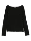 Emporio Armani Women's Jacquard Jersey Sweater With Geometric Pattern In Black