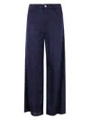 Emporio Armani Woman Pants Midnight Blue Size 27 Linen In Blue