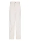 Emporio Armani Mid-rise Wide-leg Denim Jeans With Belt Loops In White