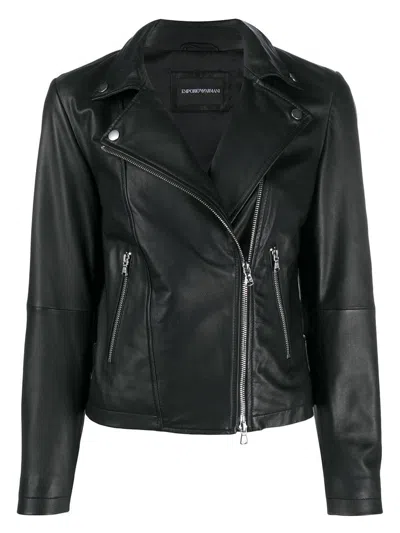EMPORIO ARMANI WOMEN'S LEATHER JACKET