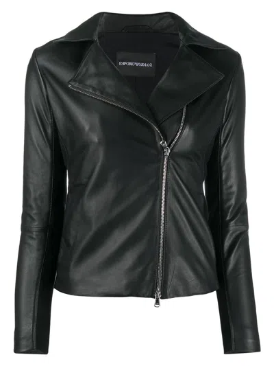 EMPORIO ARMANI WOMEN'S LEATHER JACKET