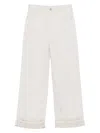Emporio Armani Linen Blend Wide-leg Jeans