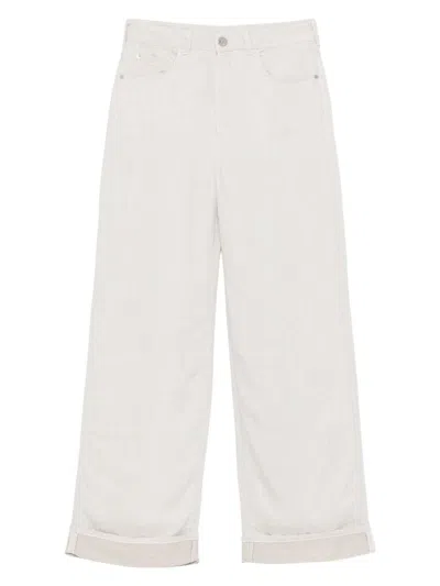 EMPORIO ARMANI WOMEN'S LINEN BLEND WIDE-LEG JEANS