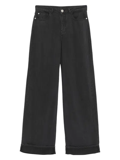 Emporio Armani Women's Linen Blend Wide-leg Jeans
