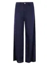 Emporio Armani Woman Pants Midnight Blue Size 27 Linen In Blue
