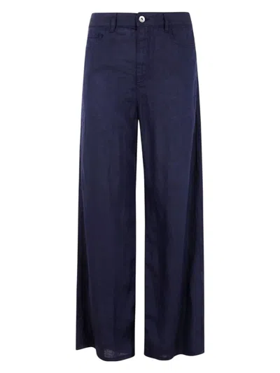 EMPORIO ARMANI WOMEN'S LINEN TROUSERS