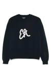 Emporio Armani Women's Sweater With Maxi Ea Icon Logo In Blue